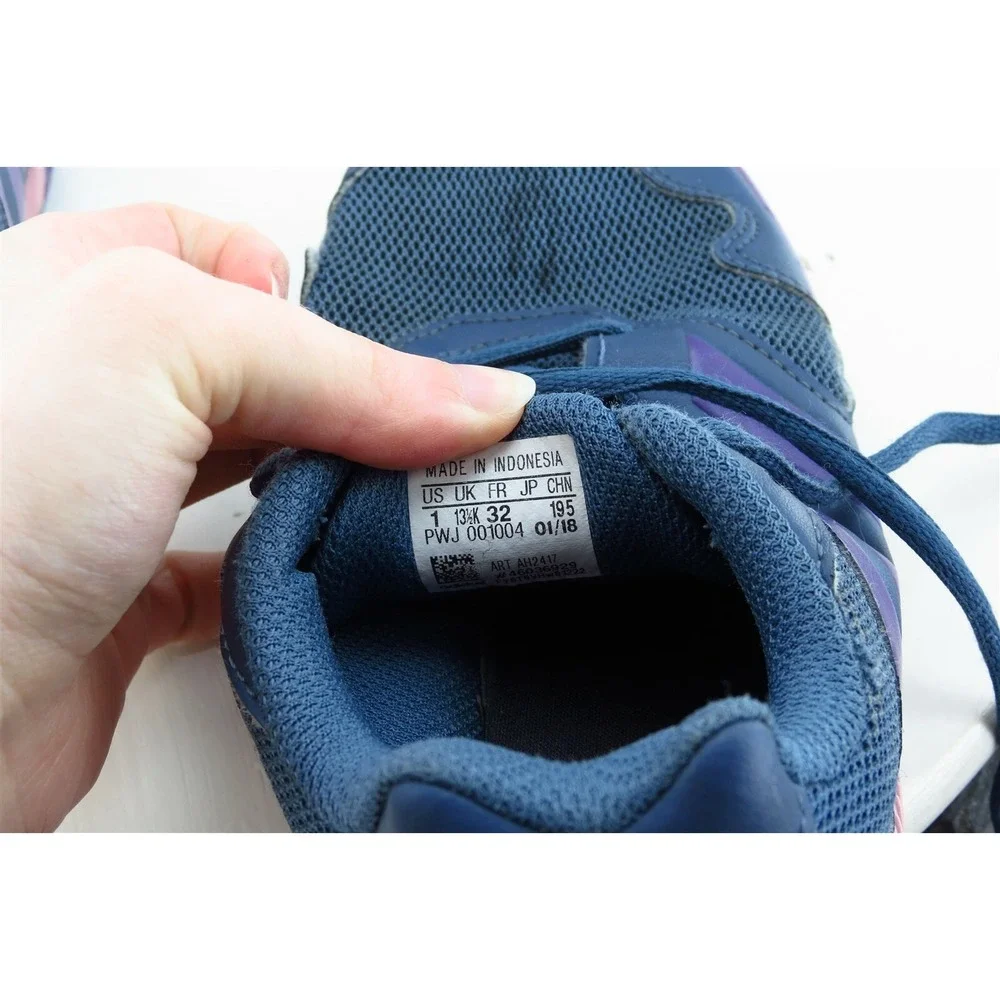 adidas Youth‎ Girls Shoes Size 1 M Blue Runn Mesh
